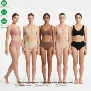 Ensembles <span class=keywords><strong>soutien</strong></span>-<span class=keywords><strong>gorge</strong></span> et culotte sexy de haute qualité, doux, respirants, bon marché, à maintien élevé, <span class=keywords><strong>push</strong></span>-<span class=keywords><strong>up</strong></span>, légers, confortables, sans coutures, en gel. - Product Image 1