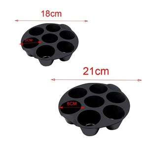 Moules à Muffins Ronds en Silicone 7 Cavités pour Friteuse à Air, pour la Cuisson de Cupcakes - Product Image 4