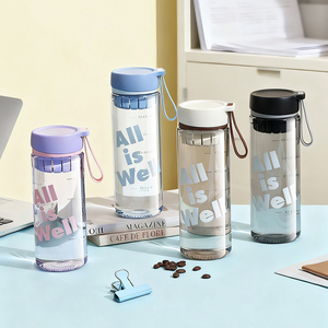 560ml Polycarbonate PC <strong>Water</strong> <strong>Bottle</strong> with Tea <strong>Infuser</strong> &amp; Carry Handle,Custom Logo OEM for Outdoor Sports Gym Travel Camping Hiking - Product Image 1