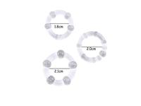 Ensemble de 3 anneaux péniens texturés en silicone Stay Hard, anneaux pour pénis, retardateur d'éjaculation masculin, soutien à l'érection