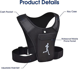 조깅 및 운동을위한 전화 홀더가있는 맞춤형 로고 다기능 통기성 네오프렌 스포츠 트레이닝 러닝 조끼 - Product Image 3