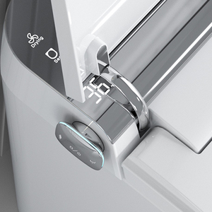 WC intelligent moderne automatique avec bidet intégré, à poser au sol, en céramique, avec télécommande - Product Image 3