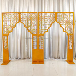 Furun Luxury Wedding Arch Square Soporte de fondo de acero inoxidable para eventos y decoración de escenario de fiesta - Product Image 2
