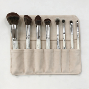Ensemble de pinceaux de maquillage avec manche en marbre, cadeau de luxe, poils synthétiques, kit de pinceaux cosmétiques professionnels pour le visage et les yeux - Product Image 2