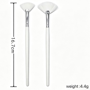 Aplicador <span class=keywords><strong>de</strong></span> brocha para mascarilla facial en forma <span class=keywords><strong>de</strong></span> abanico, <span class=keywords><strong>de</strong></span> madera blanca, el más vendido del fabricante; brocha para esencias en salones <span class=keywords><strong>de</strong></span> belleza, herramienta <span class=keywords><strong>de</strong></span> <span class=keywords><strong>maquillaje</strong></span> - Product Image 2