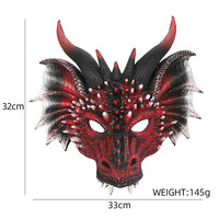 Masque en mousse PU Dragon dominateur pour Halloween Dance Party Carnival Party Cosplay Animal Costume