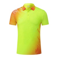 Seragam Tenis Pakaian Olahraga Custom Sublimasi Cetak Kaos Pria Unisex Jersey Spandex/Polyester 160g Ready Stock