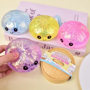 ของเล่นบีบตุ๊กตาเกี๊ยวกลิตเตอร์ ยางเทอร์โมพลาสติก สำหรับกล่องอบไอน้ำหน้า ขนาด 8.5 ซม. บรรเทาความวิตกกังวล บีบเล่นเพลินๆ คลายเครียด - Product Image 3
