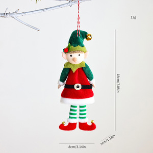 Nuevo Colgante de Muñeco Elfo con Sombrero y Campana, Adorno Navideño para Árbol de Navidad, Muñeco Elfo Niño/Niña, Pareja de Elfos - Product Image 6