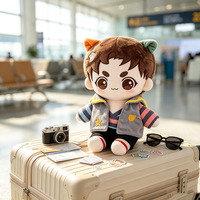 Poupée en peluche humanoïde personnalisée, mignonne et élégante, jouet en peluche de collection Kpop Star, design personnalisé, tenue interchangeable et amovible