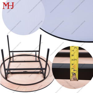 Trắng PVC 4ft có thể gập lại khách sạn bảng gấp bàn tiệc tròn - Product Image 2