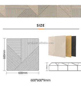 Panneau de texture en relief 3D pour la décoration de bar à la maison Panneau insonorisant Wave Puzzle Panneaux muraux 3D pour la décoration intérieure - Product Image 4