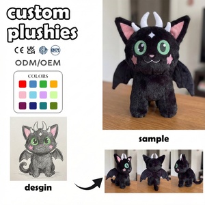 Produttore di Giocattoli di Peluche Personalizzati: Gatto Peloso e Carino con Corna e Ali, Decorazione per Escape Room, Squishies, Peluche PVZ, Bambola Umana Personalizzata - Product Image 1