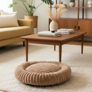 Cuccia Rotonda Accogliente per Animali Domestici, Morbida e Spessa, Ideale per Gatti, Cani e Conigli in Inverno - Product Image 2