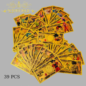 عملات تذكارية كلاسيكية من أوروبا والولايات المتحدة بتصميم انفجارات دراغون بول 39، عملات مطبوعة بورق ذهبي PET للجمع - Product Image 5