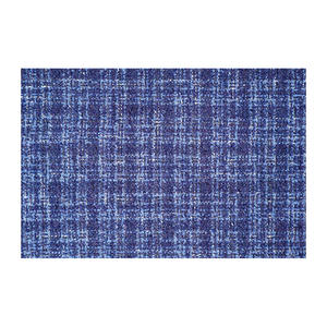 Tissu Tweed Fantaisie Coréen Haut de Gamme Bleu-Noir-Argent Texture Bouclé Torsadée Textile Tissé Personnalisé OEM & ODM - Product Image 2