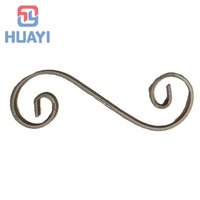 Accesorios en forma de flor de hierro para puerta, escalera, valla, montaje fácil de soldar, servicio de modelado 3D disponible