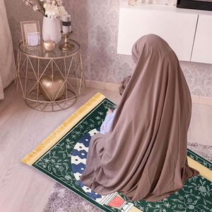 Tappeto educativo antiscivolo imbottitura tappeto musulmano i miei tappetini da preghiera personalizzati portatili con bussola - Product Image 3