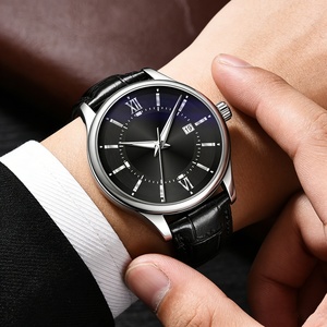 Montre en cuir noir personnalisée de nouvelle conception, vente en gros d'usine, montre de luxe pour homme, montre de business haut de gamme - Product Image 2