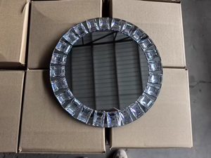 จานรองแก้วกระจกประดับอัญมณีสำหรับงานแต่งงานขายส่ง - Product Image 2