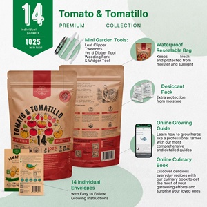 Organo Republic 14 Rare Tomate F1 Hybrid Kit 800 + <span class=keywords><strong>Rouge</strong></span> Extérieur Jardinage Variétés pour Maison Pépinière <span class=keywords><strong>Pot</strong></span> de Fleur - Product Image 5