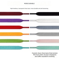 Lacets plats en coton ciré GBC de haute qualité et durables, largeur 0,8 cm, pour chaussures en cuir et baskets, plusieurs longueurs et couleurs