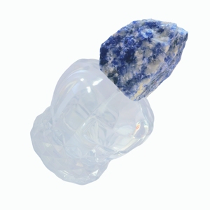 ขวดสเปรย์แก้วทรงอ้วนพร้อมฝาปิดโซดาไลต์สีน้ำเงินดิบ - Product Image 6