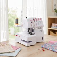 JUKKY Promotion Exceptionnelle JK-843 Machine à Coudre Surjeteuse Multifonctionnelle Électrique Domestique pour Vêtements Maquina Overlock