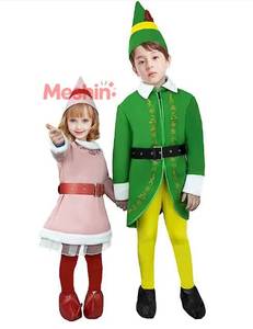 ชุดเด็กและผู้ใหญ่สีเขียว แดง ชมพู สำหรับงานฮาโลวีน คอสเพลย์ ปาร์ตี้ คริสต์มาส  ชุดเอลฟ์สำหรับการแสดงบนเวที ยี่ห้อ MS OEM - Product Image 1