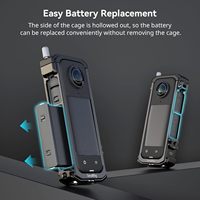   Cage pour Insta360 X4, Étui de protection en aluminium pour Insta360 X4 avec cache-objectif en silicone - 4278