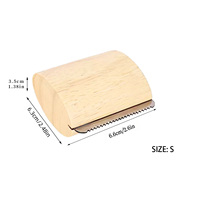 Brosse de nettoyage portable à manche en bois pour l'épilation, grattoir de nettoyage, brosse de nettoyage avec logo personnalisé