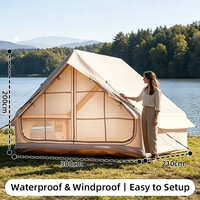 Tente de camping gonflable spacieuse et légère 300x210x200cm, imperméable, coupe-vent, quatre saisons, une chambre, installation facile, pompe à air