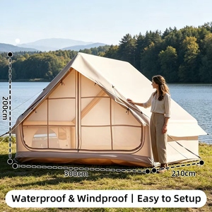 Carpa Inflable Ligera y Espaciosa para Acampar, 300x210x200cm, Impermeable, Resistente al Viento, para las Cuatro Estaciones, Una Habitación, Fácil de Instalar, con Bomba de Aire - Product Image 6