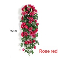 Künstliche Seide Rose Reben Wandbehang Blume Rattan für Wohnzimmer Wand-und Garten dekoration Blumen rebe verwendet