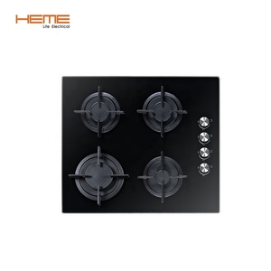 China Manufacturer Side Control Built in <b>Stove</b> 60cm Tempered Glass 4 Burners Gas for Home Kitchen - Product Image 1