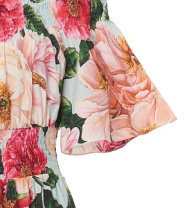 <span class=keywords><strong>Robe</strong></span> mi-longue décontractée, tenue à épaules dénudées, imprimé floral, style doux, pour filles, à la mode, offre spéciale, été 2021 - Product Image 5