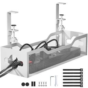 Bandeja Organizadora de Cables Metálica para Debajo del Escritorio, Sin Necesidad de Perforar, para Hogar, Oficina y Escritorio de Pie - Product Image 5