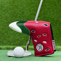 Housse de tête de club de golf en cuir PU, cuir véritable, toile, maille, néoprène, nylon, laine, acrylique, polyester, matériaux de haute qualité
