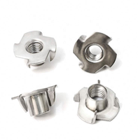 Inserts filetés en bois personnalisés DIN1624 de Chine, écrous en T 3/8 5/16 M4 M5 M6 M8 M10, écrou en T à fente à enfoncer, acier inoxydable, écrou en T à quatre griffes
