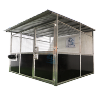 Weisien - Box à chevaux portable temporaire d'extérieur économique en acier galvanisé et acier inoxydable avec composants en bambou 2,5x4m