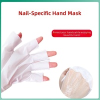 Masque pour les mains à doigts ouverts, gants jetables découpés pour spa des mains, pour salon de manucure, soins des mains, vente en gros OEM