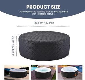 <span class=keywords><strong>Couverture</strong></span> de piscine isolante <span class=keywords><strong>gonflable</strong></span> <span class=keywords><strong>thermique</strong></span> PROELIFE en satin de coton pour <span class=keywords><strong>spa</strong></span>, jacuzzi, jardin, protection hivernale imperméable - Product Image 6