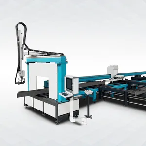 Máquina de corte de haz en H de Plasma Cnc, procesamiento automático de estructura de acero