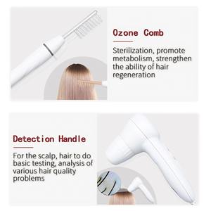 Analyseur de cuir chevelu de thérapie de perte de repousse des cheveux 650nm oxygène galvanique Machine de croissance à haute fréquence - Product Image 5