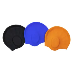 New Style Flexible Unisex 100% Silicone Leak Proof Swim Wear Ear Protection Swimming Hat Cap For Adult