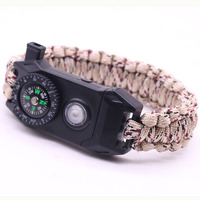 Bracelet Paracord tactique du fournisseur chinois pour la survie en plein air pour kit d'urgence randonnée Camping équipement de défense personnelle
