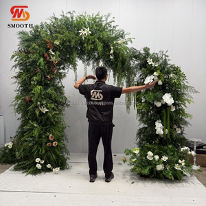 Arche de roses blanches en soie artificielle lisse, décoration de mariage, taille personnalisable pour la décoration de fête de mariage - Product Image 2