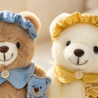 Porte-clés en peluche ours en peluche - Breloque de sac en polyester - Décoration de sac à dos