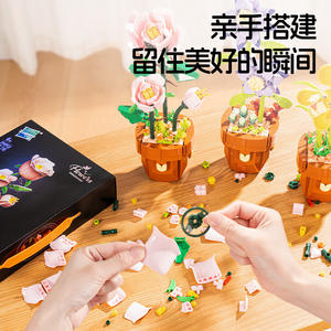 Drill Horse Children's Educational <b>Building</b> <b>Blocks</b> Flower Simulation Carnation Assembly Toy 8-13 Years Unisex 200-400 Pieces - Product Image 1