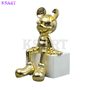 Sculpture personnalisée pop art statue en résine fibre de verre dessin animé <span class=keywords><strong>mickey</strong></span> mouse sculpture décoration de la maison - Product Image 3